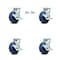 Service Caster 5 Inch Solid Polyurethane Caster Set with Roller Bearings 4 Brake 2 Swivel Lock SCC-30CS520-SPUR-TLB-BSL-2-TLB-2 - alternate 1